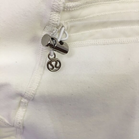 Lululemon Sunshine Salutation Jacket  Womens 6 White Stretch Zip Up Front Pocket - Picture 7 of 16